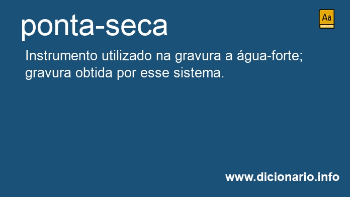 Significado de ponta-seca