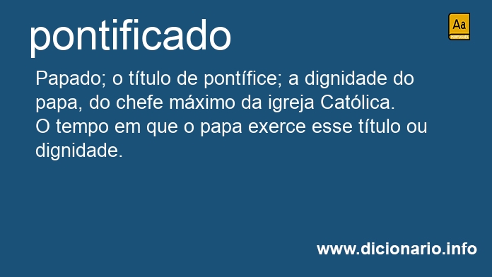 Significado de pontificada