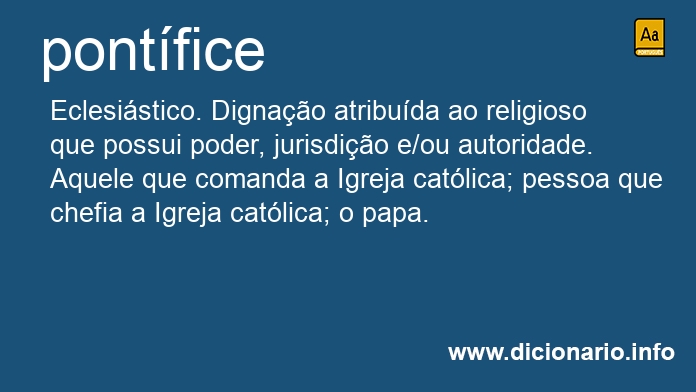 Significado de pontfice