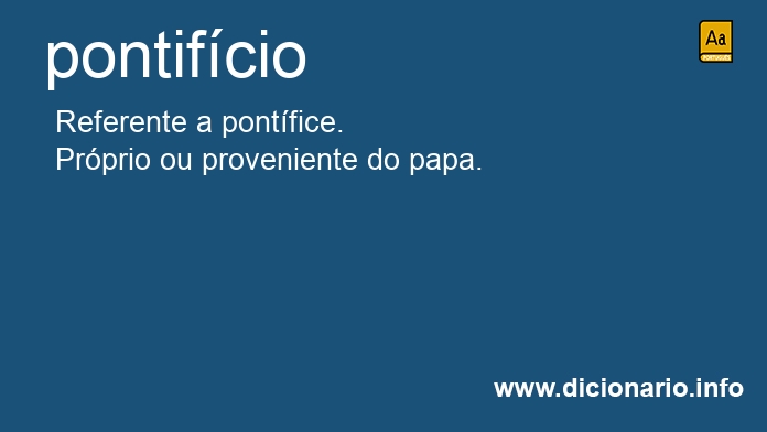 Significado de pontifcio