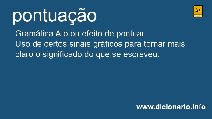 Significado de pontuao