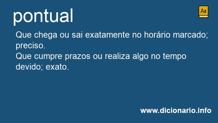 Significado de pontual