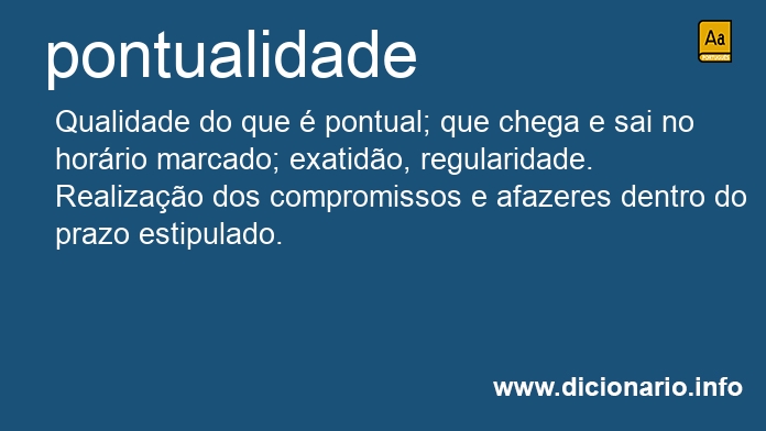 Significado de pontualidade