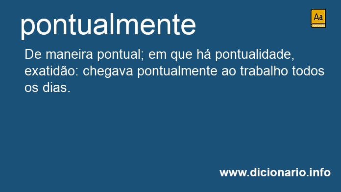 Significado de pontualmente