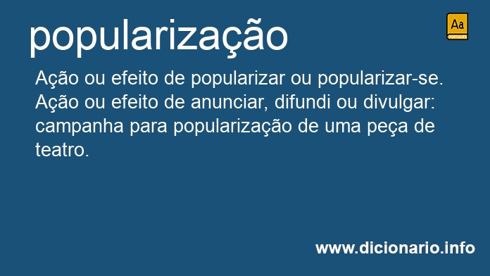 Significado de popularizao