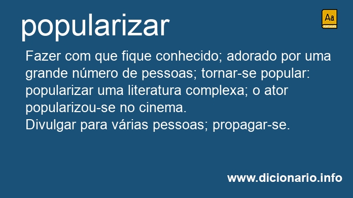 Significado de popularizara