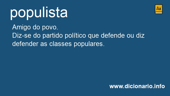 Significado de populista