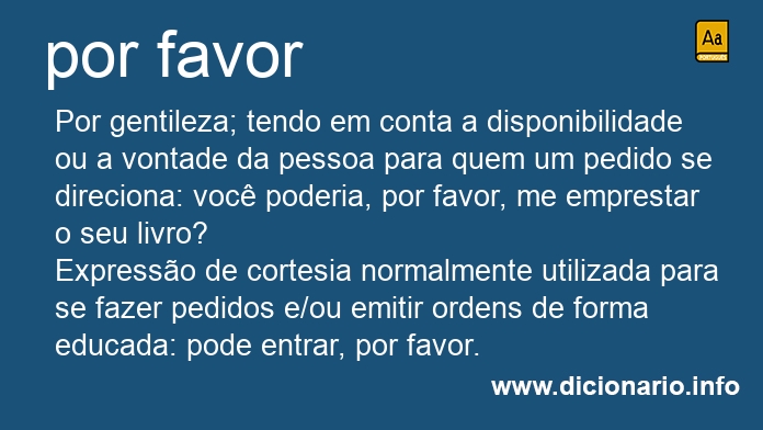 Significado de por favor