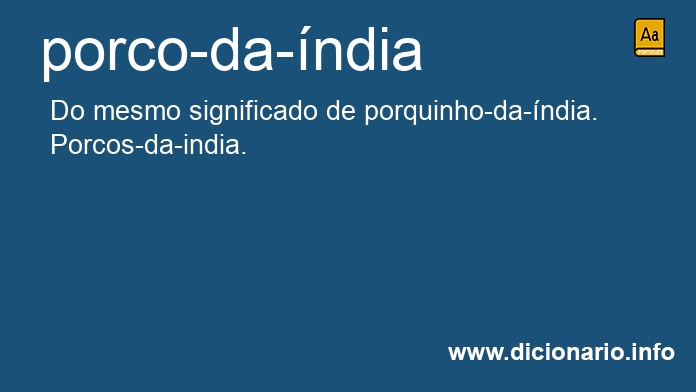 Significado de porco-da-ndia