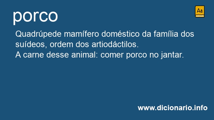 Significado de porco