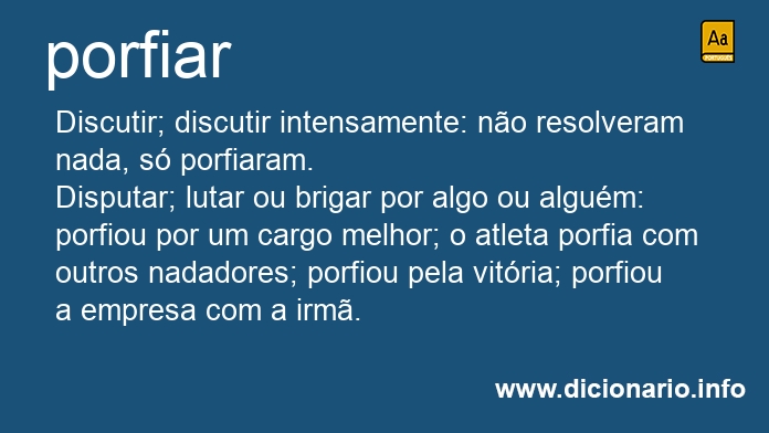 Significado de porfiam