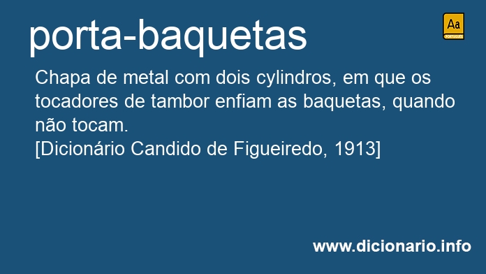 Significado de porta-baquetas