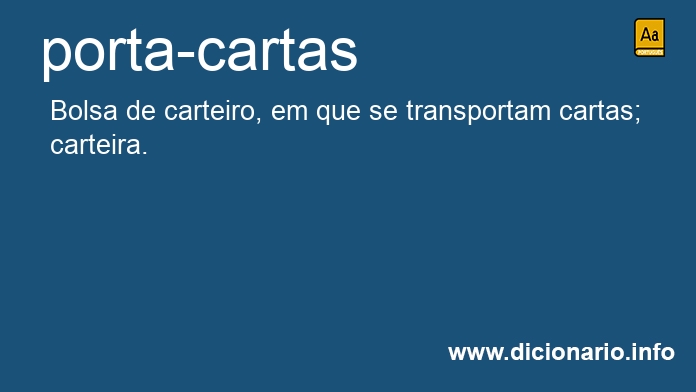 Significado de porta-cartas