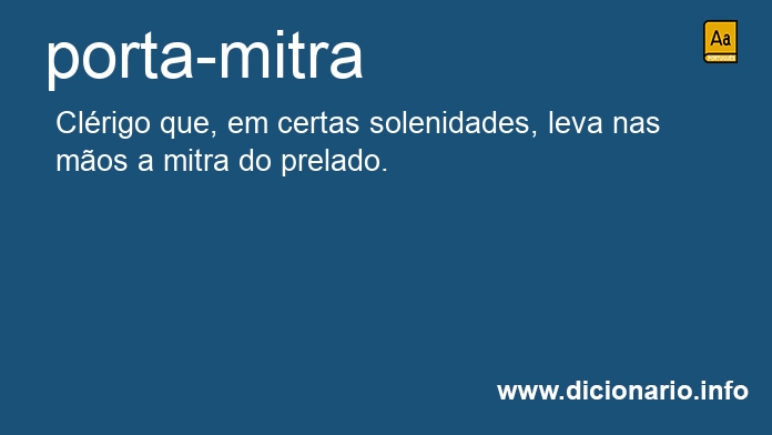 Significado de porta-mitra