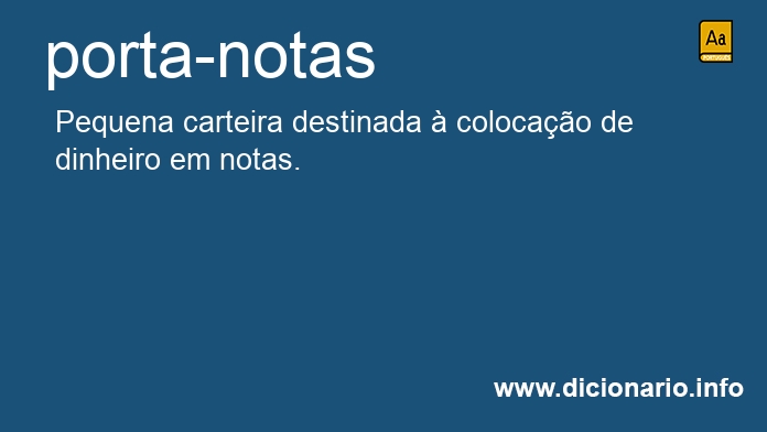 Significado de porta-notas