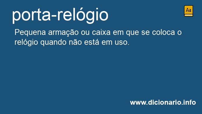 Significado de porta-relgio