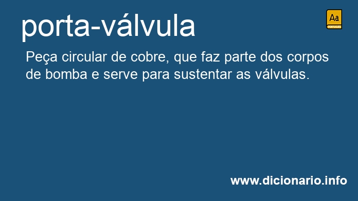 Significado de porta-vlvula