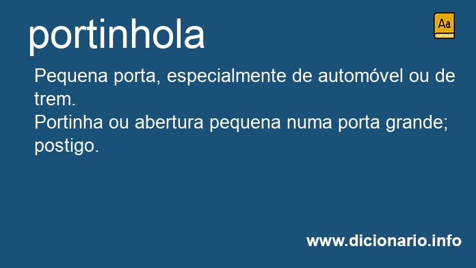 Significado de portinhola