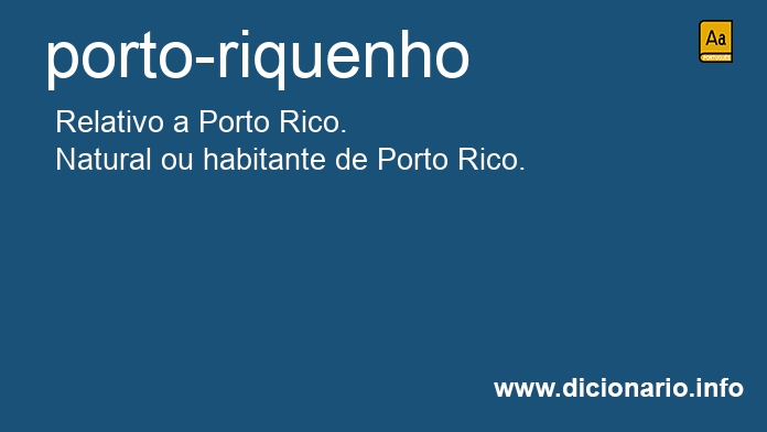 Significado de porto-riquenho