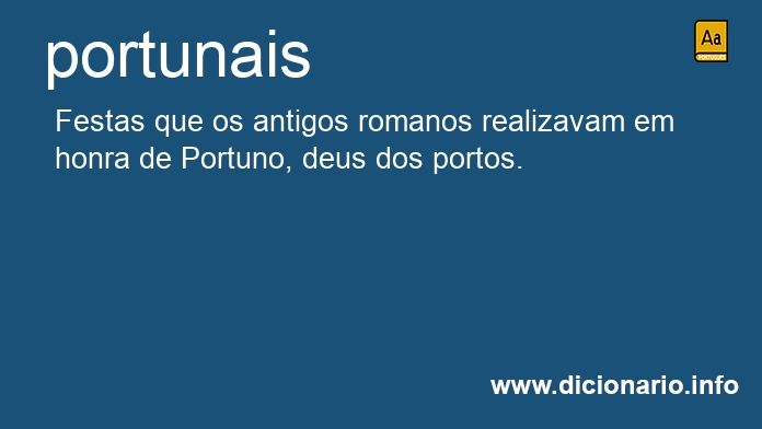 Significado de portunais