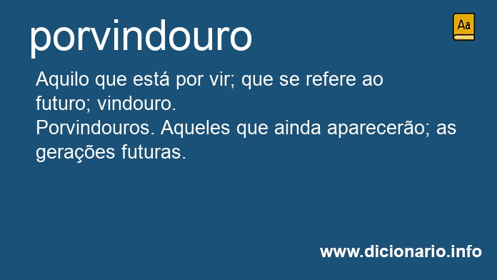 Significado de porvindoura