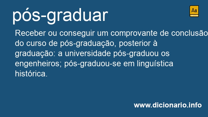 Significado de ps-graduava