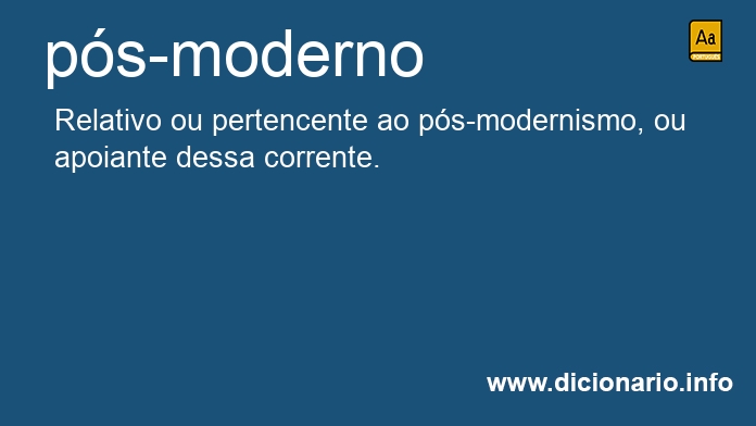 Significado de ps-moderno