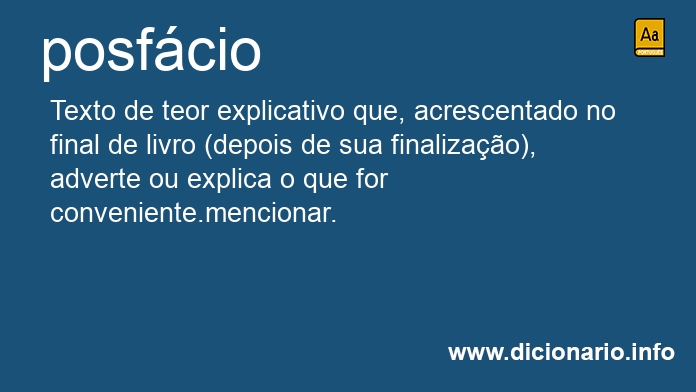 Significado de posfcia