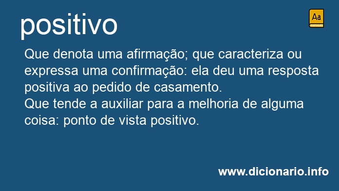 Significado de positivo