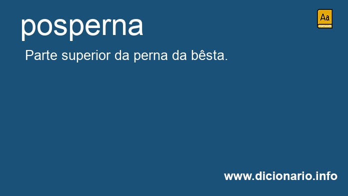 Significado de posperna