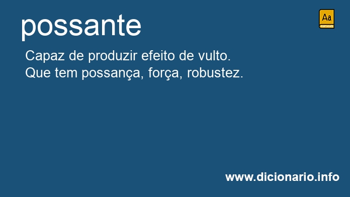 Significado de possante