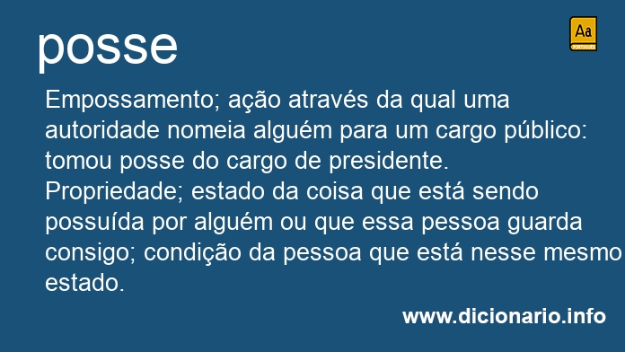 Significado de posse