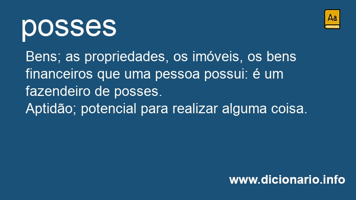 Significado de posses