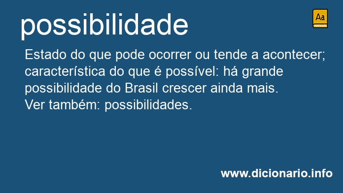 Significado de possibilidade