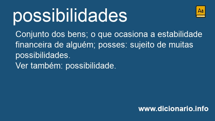 Significado de possibilidades