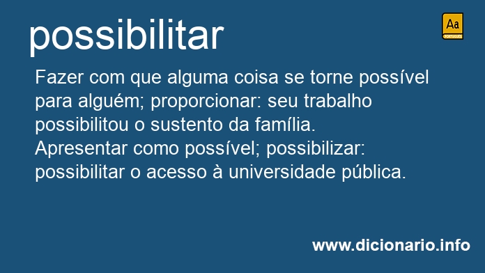 Significado de possibilitavam