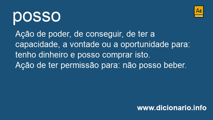Significado de posso