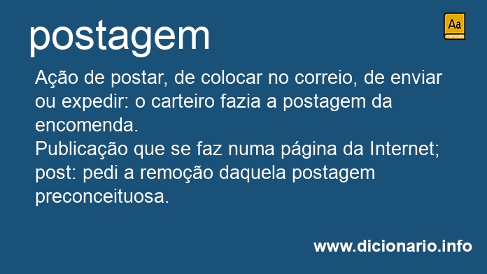 Significado de postagem
