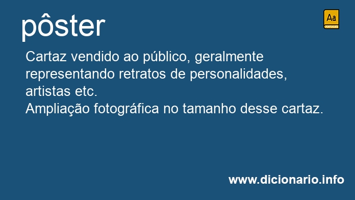 Significado de pster
