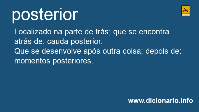 Significado de posterior