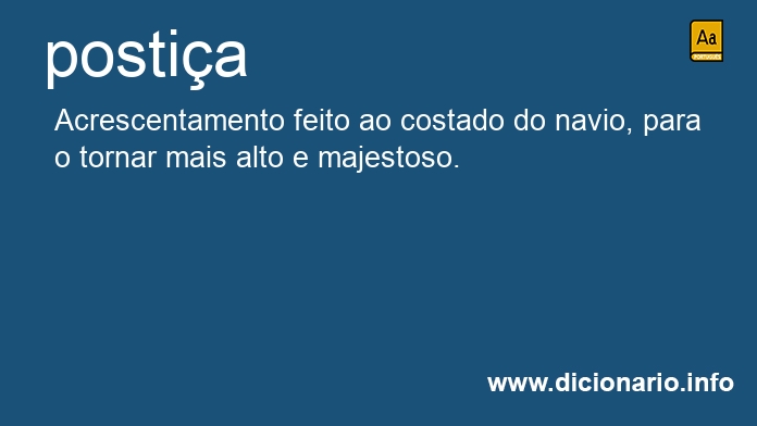 Significado de postia