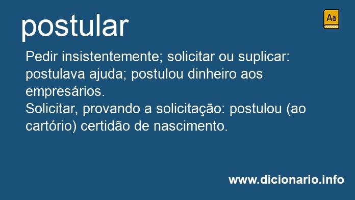 Significado de postulavam