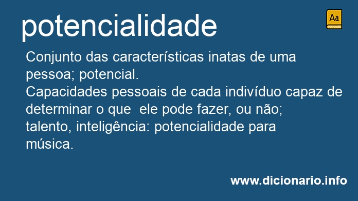 Significado de potencialidade