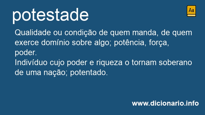 Significado de potestade