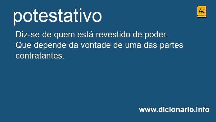 Significado de potestativo