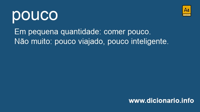 Significado de pouco