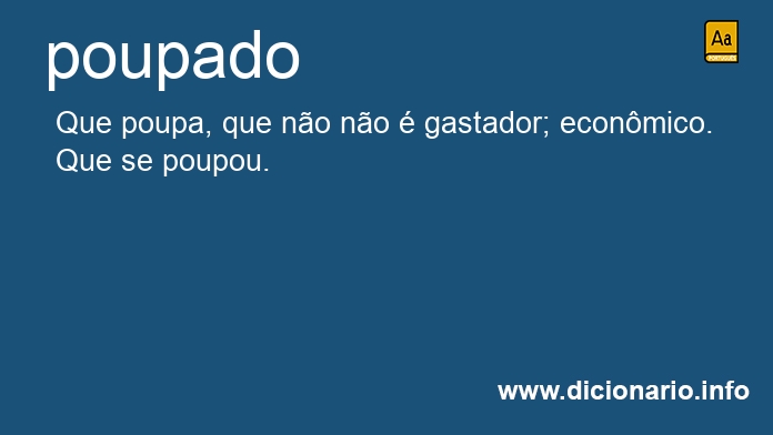 Significado de poupado