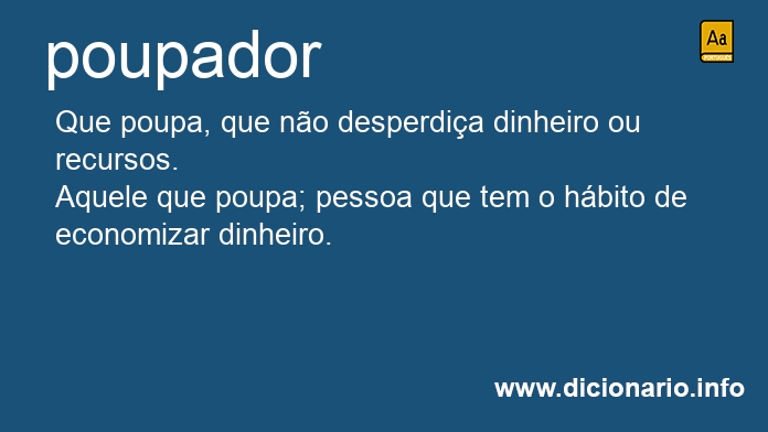 Significado de poupador