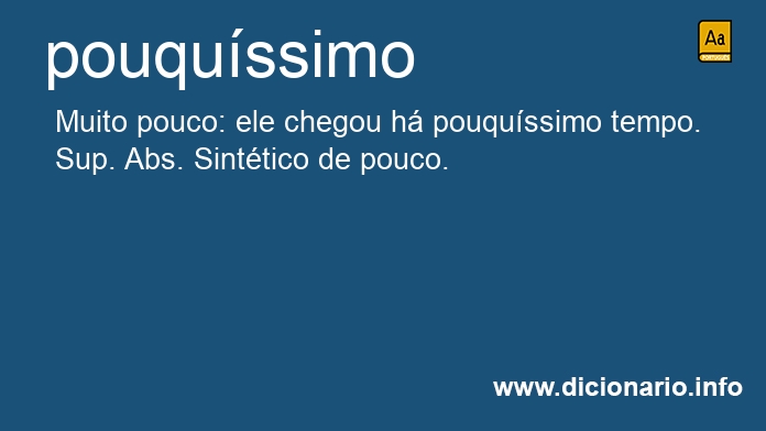 Significado de pouqussimos