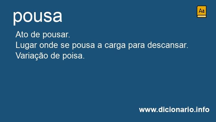 Significado de pousa